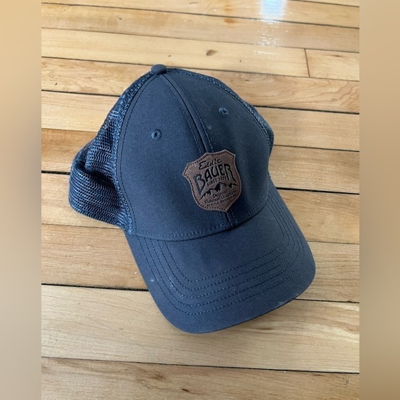 Eddie Bauer navy blue patch snap back hat - Picture 1 of 5